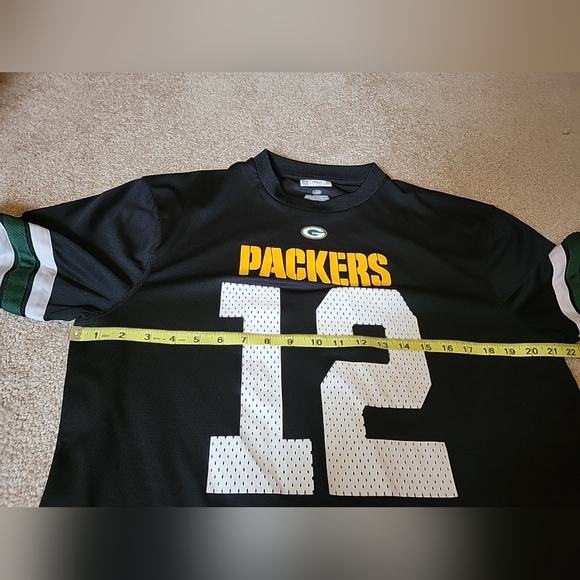 NFL Green Bay Packers Rodgers #12 Jersey Team T-Shirt Size Men's large black whi - Picture 3 of 9